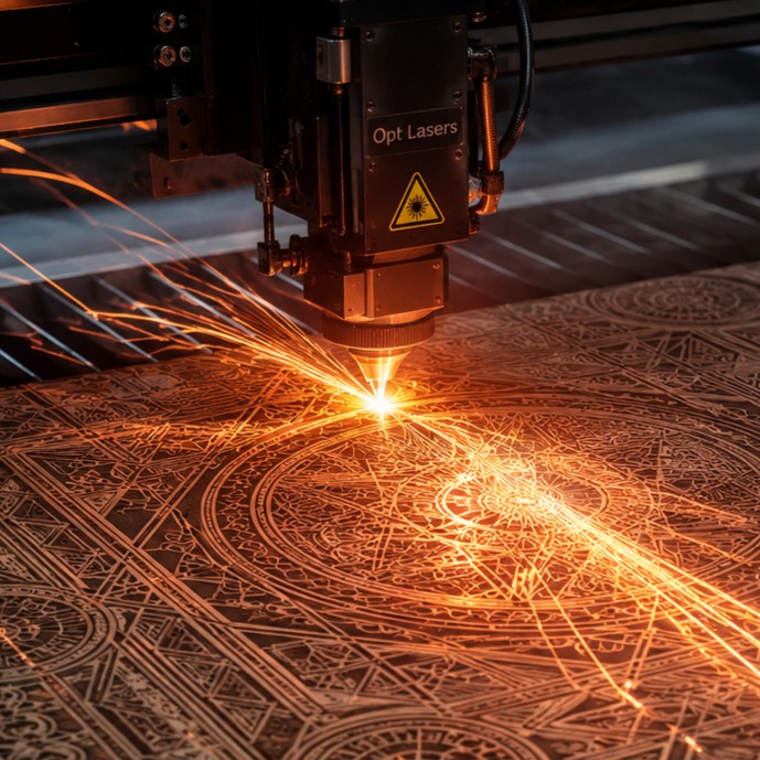 Laser cutting and etching